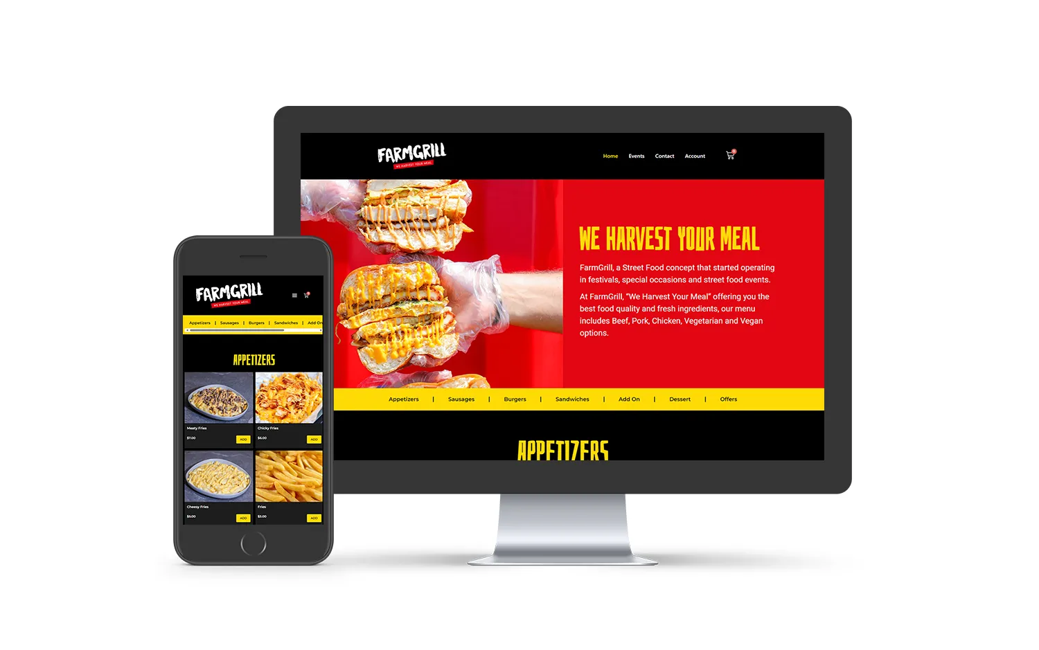 FarmGrill mobile menu