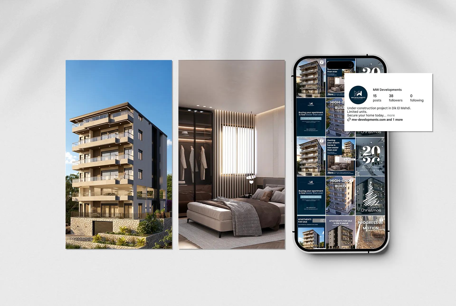 MW Developments social media posts