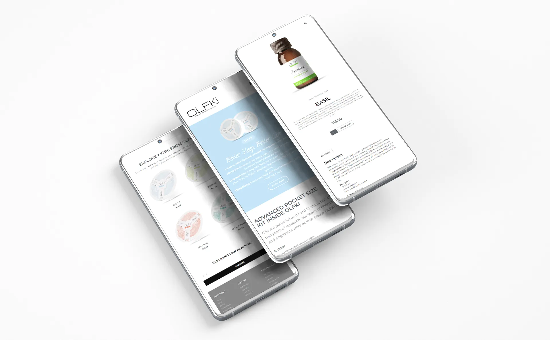 Olfki mobile app and website