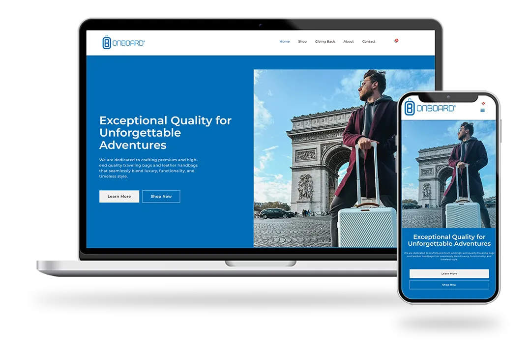 Onboard website spread