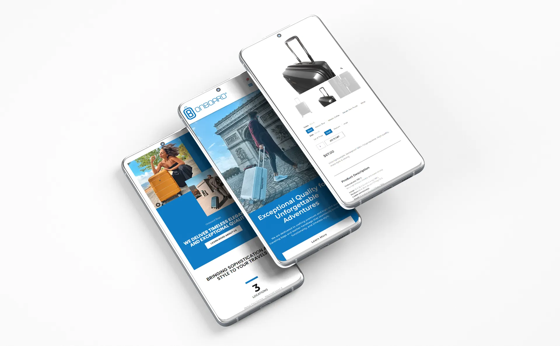Onboard website additional pages