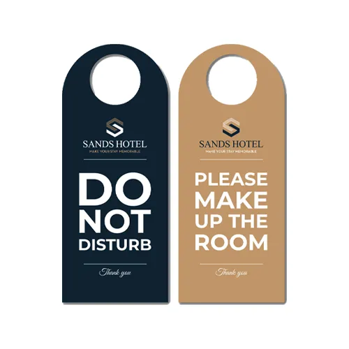 Sands Hotel door hangers detail