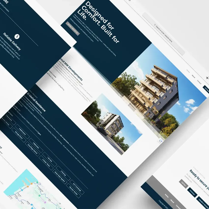 MW Developments real estate website